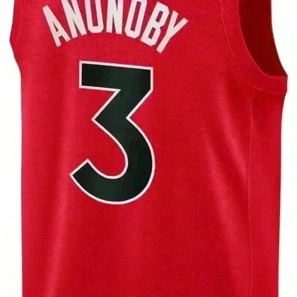 Nike Raptor Jersey Red Black Anunoby 3 size XL Boys' Grade School - Picture 7 of 11